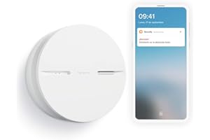 Netatmo Detector De Humo Inteligente, 10 años con bateria, Alarma de Humo, Prueba Automatica, Centralita domótica no necesaria, EN14604 certificación, NSA-EC