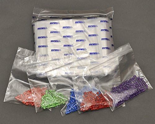 100 Gripwell Plastic Resealable Heavy Duty Grip Seal Bags 5" x 8" These Bags are 75 Micron / 300 Gauge :- Far Stronger than Normal 40 Micron Bags