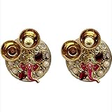 Pooja thali with Kumkum Cum Sindoor Bowl from iHandikart(3.2x3.2 inch) Designer Mlticolor Pooja Thali, Rakhi Pletter,Tilak-Arti Traditional Rakhi Pooja Thali Special for Festive Thali,(Pack of 2)