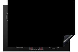 KitchenYeah© Protège Plaque Induction 75x52 cm Deco Cuisine Accessoire Pratique Protection De Vitroceramique Kitchen Gadget Noir - Motifs - Intérieur - Solide - Noir - Foncé