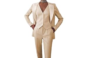 Leader of the Beauty Costume 3 pièces pour femme avec veste, gilet et pantalon, style habillé ou décontracté