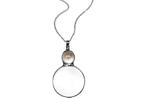 Yisawroy Collana con ciondolo a forma di lente d'ingrandimento, 10 pezzi, alla moda, vintage, con lenti di ingrandimento, collane di personalità per donne e uomini