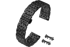 HEYOZURY Cinturini per Orologio Acciaio Inossidabile Cinturino in Metallo con Estremità Dritta e Curva 12mm 14mm 16mm 18mm 19mm 20mm 21mm 22mm Cinturino di Ricambio in Metallo per Uomini/Donne