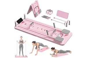 TRYWISE Pilates Board, set di riformatori per pilates multiuso pieghevole per la casa, tavola da pilates 5 in 1 pilates