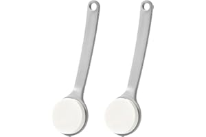 PRVCFZ 2 Piece Lotion Applicator for Back,Lotion Applicator with Handle Back Cream Applicator Long Handle Bath Brush for Easy Self Application of Shower Bath Body Wash Brush,Suitable for Adults,Elderly