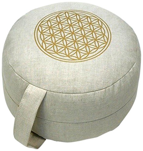 Preisvergleich Produktbild Herbalind AZ6655 Yogakissen / Meditationskissen"Blume des Lebens", beige