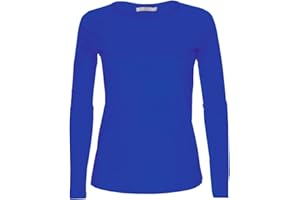 LessThanTenQuid Missloved ® Ladies Womens Plain Long Sleeve Round Neck Top UK Sizes 8-18