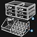 chinkyboo Cosmetic Organizer Clear Acrylic Makeup Drawers Case Box Jewelry Storage Display (6 drawers)