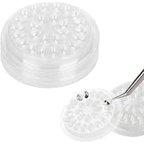 20 Stück Wimpernkleber-Halter – Einweg, Pink, 4,7 Cm Durchmesser, Mit 26 Rillen Für Wimpernverlängerung