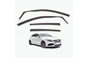 AIRFLUX Juego de 4 deflectores de viento compatibles con Mercedes Benz Clase A W176 de 5 puertas Hatchback 2013 2014 2015 2016 2017 2018.