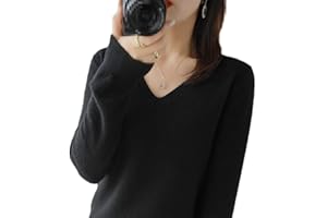 YTR6RTW Autumn Winter Sweater Women Keep Warm V-Neck Pullovers Knitting Sweater Long Sleeve Loose Tops