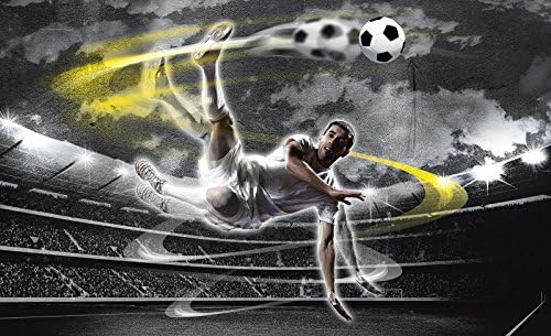 Welt-der-Träume | Photo Wallpaper Wall Mural 130gsm Non-Woven | Footballer in Action | VEXXL (312cm. x 219cm.) | 2000VEXXL-AW | Ball Football Players Sport Goal Pitch Soccer FC