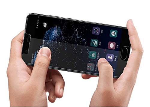 2x Protectores de Pantalla Huawei P10  EJBOTH Vidrio Templado Protectora Cristal Transparente Invisible Protector de la Pantalla - Ultra resistente Dureza 9H Anti-burbuja Alta definici  n