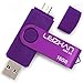 Produktbild LEIZHAN Purple USB Flash Drive 16GB OTG Metal Pendrive for Smart Phone USB 2.1 USB Flash Drive Micro USB Pen Drive Memory Stick U Disk…