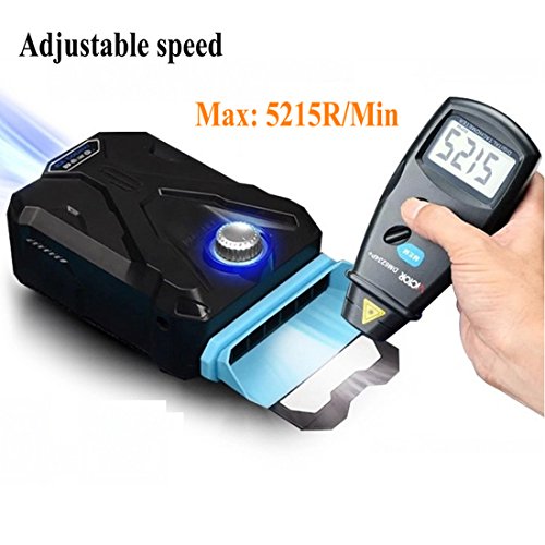 EletecPro Laptop Kühler Externe Kühlung Fans mit Vakuum, Air Hitze Gewinnung von USB Wind Speed Control, Junction 4 Standrohre, verstellbar Wind Speed, wiederverwendbaren Klebeband, Notebook Computer CPU-Cool Pad - 2