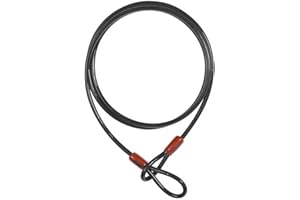 ABUS Cable de lazo Cobra 10 - cable de acero recubierto de plástico - seguridad para accesorios de bicicletas y motos - 1,4 metros de longitud, 10 mm de grosor, negro