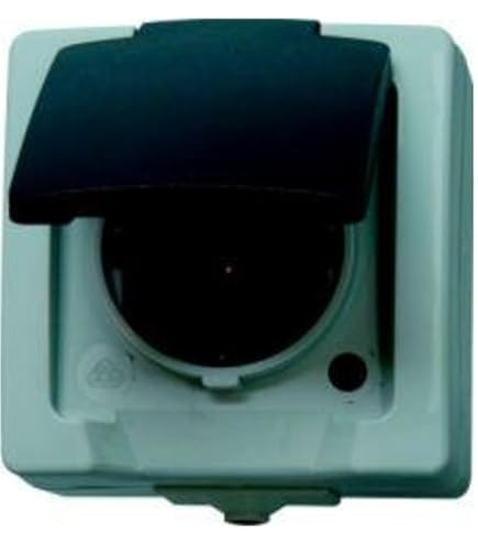 Umisu Waterdicht stopcontact IP66 met USB-aansluiting, stopcontact voor buiten, met deksel, voor tuin, garage, zwembad