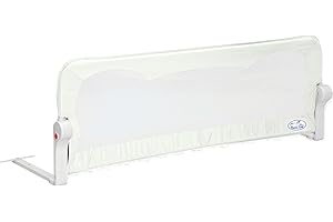 MUNDIBEBÉ Barrera de cama para bebé, 180 cm. Modelo en blanco. Barrera de seguridad.
