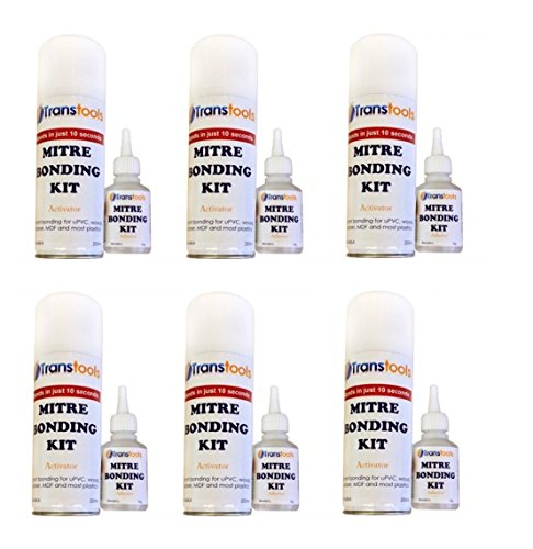 TranstoolsMitre Bonding System Kit Superglue and Activator Six Pack
