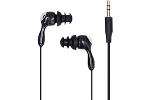 TOPIKY Casque étanche pour la Natation, Casque de Sport Filaire 3,5mm à Conduction Osseuse Intra-auriculaire avec Remplacement des Bouchons D'oreille pour la Natation, la Plongée, la Course, le(le noir)