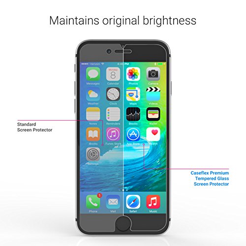 iPhone 6S Screen Protector [2 Pack] Caseflex iPhone 6 / 6S Tempered Glass [3D Touch Compatible 0.2mm Thickness / 9H Hardness Rating]