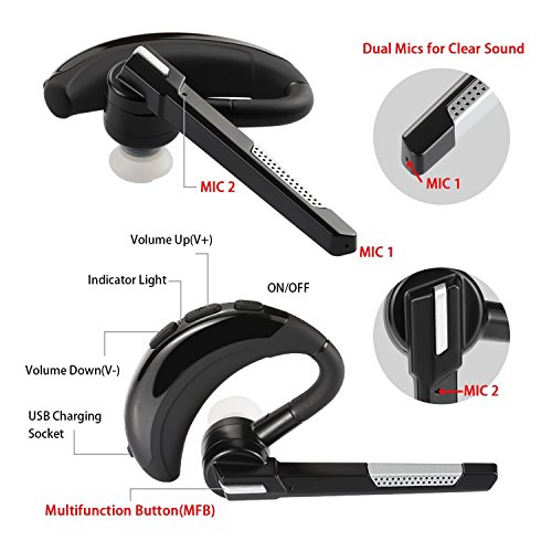 NEXGADGET Auricular Bluetooth 4 2 Manos Libres Bluetooth Auriculares Inal mbrico Headset Bluetooth con Micr fono Integrado Wireless Headphone Deporte Reducci n de Ruido para Veh culo Negocio etc NEXGADGET Auricular Bluetooth 4 2 Manos Libres Bluetooth Auriculares Inal mbrico Headset Bluetooth con Micr fono Integrado Wireless Headphone Deporte Reducci n de Ruido para Veh culo Negocio etc
