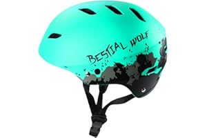 ‎BESTIAL WOLF BESTIAL WOLF Shell Universal-Helm, Unisex, verstellbar von 8 bis 99 Jahren für Wassersport