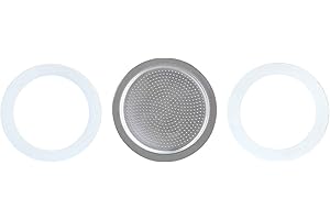 Easyworkz Juego de juntas de silicona de repuesto y filtro para máquinas de espresso,6 tazas
