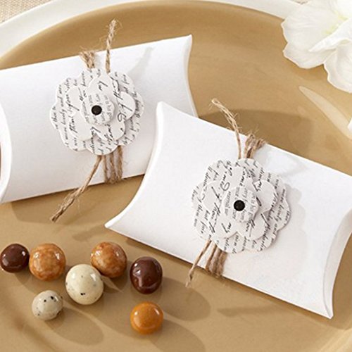 Gazechimp 50pcs Kissen Süßigkeiten-Boxen Mit Blume Hochzeit Partei Taufbevorzugung Boxen - 9