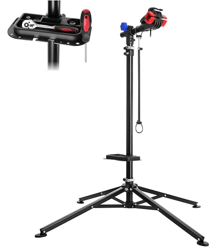 QWORK ® Support de réparation de vélo en Aluminium, Support QWORK ® Support de réparation de vélo en Aluminium, Support