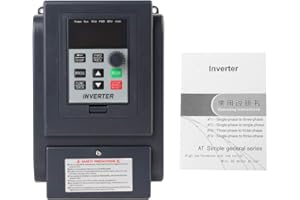 ELPRICO Convertisseur de Fréquence Variable VFD,Onduleur Entrée monophasée 220 V Triphasé 380 V Sortie 8 A 1,5 kW VFD Variateur de Fréquence 400 Hz Contrôle PWM