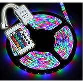 Rgb Serit Isik Aydinlatma 5 Metre Led Animasyonlu Tak &Ccedil;alistir Kumandali Trafolu