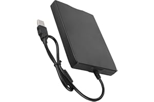 JTLB Floppy Drive Usb Floppy 20×15×3 1.44M Neutral Usb External Portable Floppy Disk Drive Diskette FDD for General Usage Black