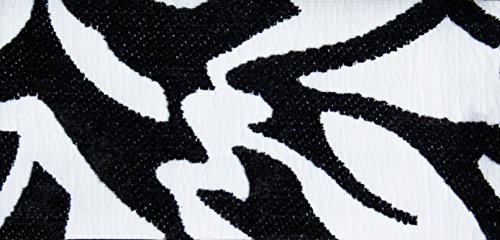 Jacquard Deko Kissen Zierkissen Couchkissen Sofakissen Motivkissen – mit Füllung Größe: ca. 40×40 cm Farbe: Schwarz/Weiß – von Brandsseller - 4