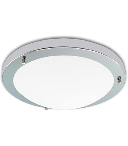 Flush Polished Chrome Glass IP44 | Lighting Company UK - View #10
