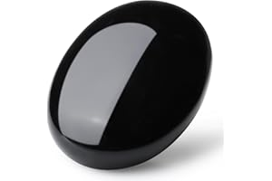 MAIBAOTA 2.4" Black Obsidian Crystal Healing Crystal Gemstones Pocket Polished Gifts Oval Shape Reiki Spiritual Energy Nature Crystals for Women Men Relief Balancing Stress Divination Meditation