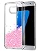 Produktbild Samsung Galaxy S7 Edge Hülle, Wuloo Galaxy S7 Edge Handyhülle Schutzhülle Glitzer Mode Kreatives Wasserdicht Kratzfest Fließend Flüssig Luxus Funkeln Case/Hülle für Samsung Galaxy S7 Edge - Mädchen Damen Kinder Geschenk (Pink)