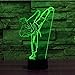 Produktbild 3D Kongfu Karate Nachtlicht 7 Farben Stimmung Licht Touch Schalter USB Tisch Schreibtisch LED Licht Weihnachtsgeschenk Kinder Home Party Geburtstag Weihnachtsgeschenk