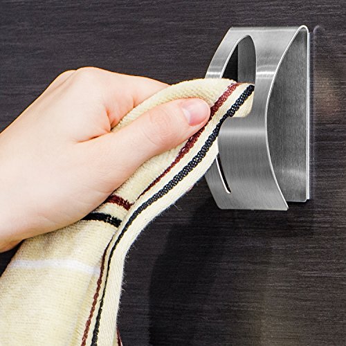 Tatkraft Point Selbstklebend Handtuchklemme Bad und Küche Stark Edelstahl