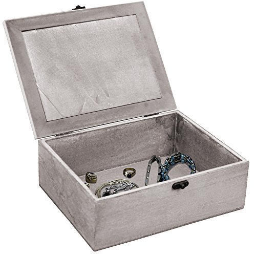 Dekorative Aufbewahrungsbox Eule B22xH8xT17cm Holzbox Dekokiste Fotobox Schmuckkästchen Schmuckbox - 3