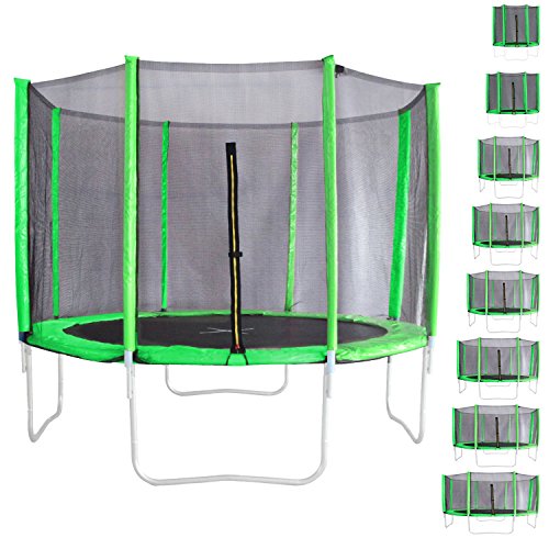 Miganeo® Ersatznetz Sicherheitsnetz grün für Trampolin 244 - 305 - 366 - 396 - 430 - 460 - 488 neongrün-hellgrün