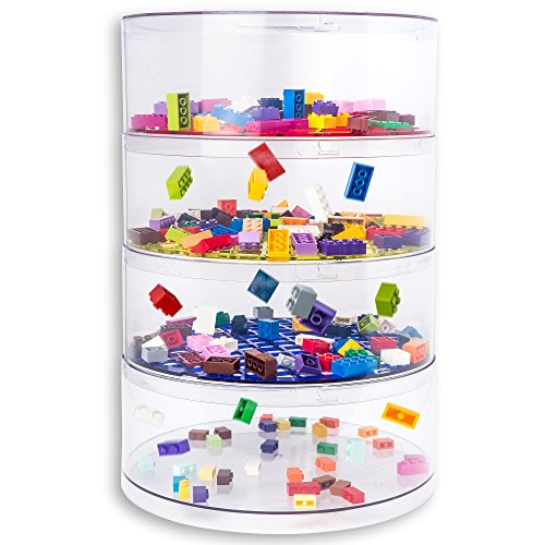 BLOKPOD Toy & Lego Storage Box • Plastic Stacking Boxes & Organiser • Large Size: 24 Litres• Clear • 15 YEAR WARRANTY