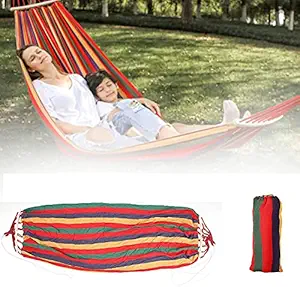 Frixen Cotton Wood Outdoor Camping Hammock, Wooden Stick Anti Rollover Hammocks Spreader, Bar Garden Camping Swinging Hammock Swing Hanging Bed, Garden Beach Travel