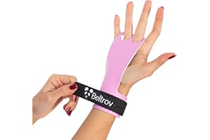 Beltrov - Maniques pour l’Entraînement en Parcours, Le Gym, Gymnastique, Halterophilie, Fitness, Barre de Traction - pour Hommes et Femmes - 2 Trous - Poignées pour l’Haltérophilie