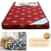 Story @ Home Floral Pattern Foam Material Single Size Mattress (72" X 35" X 4") with Free Single Cotton Bedsheet with 1 Pillow Covers, Maroon RS.3499.00