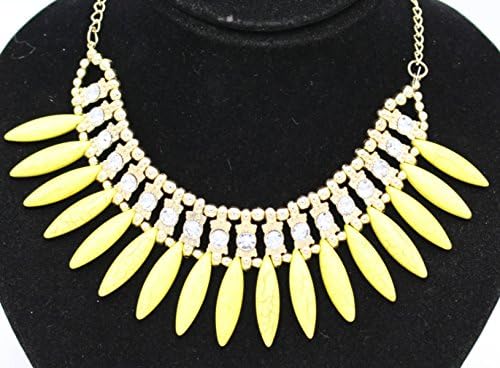 Necklace Bohemian Pine Needle Long Teeth Dental Waist Diamond Short Fashion Necklace,1-OneSize