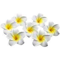 Hawaiianische Plumeria-Blumen Aus Schaumstoff Als Haarspangen – Set Mit 4 Stück In Weiß & Rosa, Je 7cm