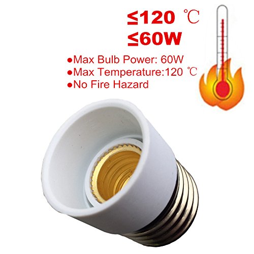 Eleidgs 6 PCS E26 auf E14 Adapter – E27 auf E14 Basis LED Licht Lampe Birne Adapter Konverter - 2
