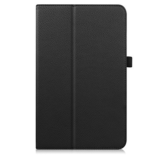 Fintie Huawei MediaPad T1 10 Hülle – Slim Fit Kunstleder (Folio) Schutzhülle Tasche Case Cover Standfunktion und Stylus-Halterung für Huawei MediaPad T1 10.0 LTE / WiFi (9,6 Zoll) Tablet-PC, Schwarz - 9