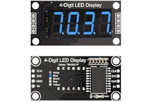 CIZIHUU 1 STÜCKE 0.36 inch LED Digitalanzeige Röhre Dezimalband 7 Segmente TM1637 Modul,4-Digit Blue
